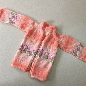 Handmade Knit Peach Sweater